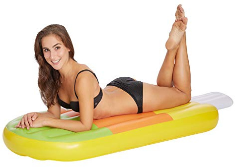 Gartenpirat Luftmatratze EIS am Stiel 178x82 cm Schwimminsel Wassermatte Badeinsel für Pool