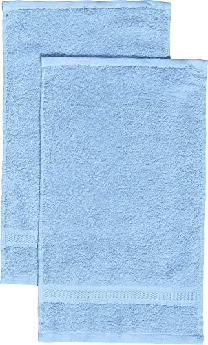 REDBEST Gästetuch 2er-Pack Chicago hellblau Größe 30x50 cm - saugstark, strapazierfähig, ideal für Reisen, Sport (weitere Farben)