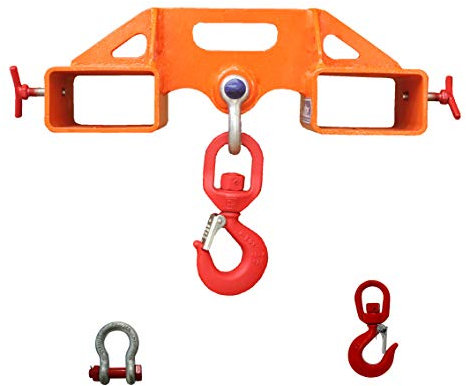 Gancio per carrello elevatore a forche, muletto 2,5 ton e 5 ton manicotto con grillo e gancio accessori inforcabile (2,5 ton gancio per carrello)