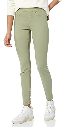 Amazon Essentials Jeggings Elásticos de Tiro Medio - colores interrumpidos Mujer, Verde Salvia Claro, 38