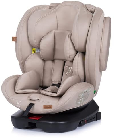 Chipolino Kindersitz 4KID i-Size (40-150 cm) Isofix, Kopfstütze verstellbar, Farbe:beige