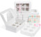 Coolty 20 Stück Cupcake Boxen 6 Löcher Karton Verpackung Boxen Bäckerei Gebäck Boxen mit Fenster und Einsätze für Cookies Muffins Cupcakes Desserts Torten (Weiß)