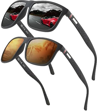 Perfectmiaoxuan Polarisierte Sonnenbrille Herren/Damen ; Vintage/Klassisch/Elegant Brillengestell; HD-Pilotobjektive; Golf/Fahren/Angeln/Reisebrille/Outdoor-Sportarten Mode Sonnenbrille