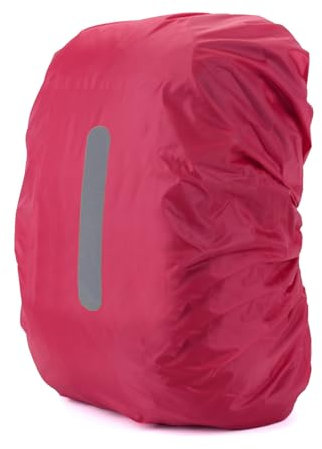 STQDEU Ranzen Regenschutz，Regenschutz für Rucksäcke 15L-60L，Erhältlich in Vier Farben，wasserdichte Hülle für Große Wanderrucksäcke，Wasserdichter Schutz für Rucksäcke und Schulranzen(Red, 20L)