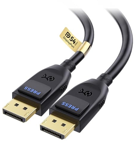 Cable Matters [certifié VESA] Câble DisplayPort 2.1 54Gbps 3m, câble DP54 avec, 8K 165Hz, 4K 500Hz en noir avec FreeSync, G-SYNC et HDR pour moniteur de jeu, PC, RTX 4080/4090, RX 7900