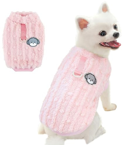 Hyran Jersey Perro, Ropa Perros, Ropa para Gatos, Jersey Perro Mediano Pequeño, Ropa Perro Pequeño, Sudadera Perro Pequeño, Ropa Perro Chihuahua (Rosa, M)