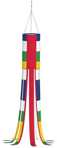 YQTGBCED Manica a vento autunnale con stampa bandiera dell'Africa centrale,Decorazione da appendere all'aperto per il Ringraziamento,Poliestere Fantasma Windsock