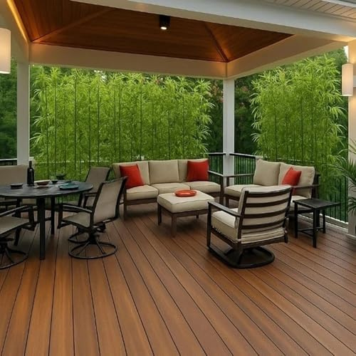 5ft 20 Pack Fake Bamboo, Artificial Bamboo Plants Outdoor, Tall Faux Bamboos Tree for Privacy Covers on Deck and Patio, Decoration for Garden, Yard, Office