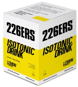 226ERS Isotonic Drink Monodosis | Isotónico en Polvo, Bebida Deportiva Isotónica con Sales Minerales y Beta Alanina para Hidratación, Sin Gluten Limón - 20 unidades