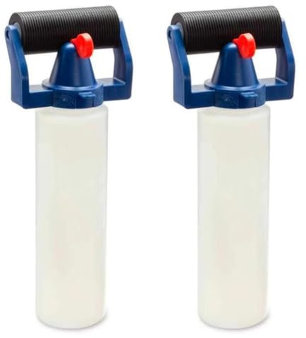 2-tlg. Holzleim-Rollen-Flaschen-Set Leim-Behälter Dosierflasche aus Kunststoff Applikator-Flasche für Holzbearbeitung Malerei DIY-Werkzeug