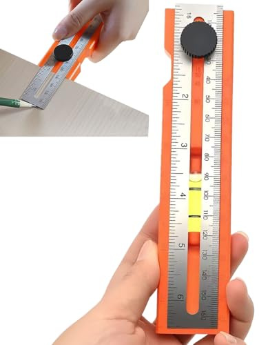 Herramienta De Trazado Para Carpintería | Instrumento De Medición Para Trabajo De Madera | Herramienta Ergonómica Con Cabeza Giratoria 360° | Para Fabricación De Muebles Y Procesamiento De