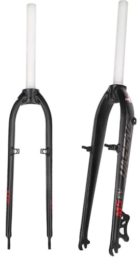 26/27 styv MTB-cykelgaffel, 5 tum, 1-1/8 tum superlätt cykelgaffel i aluminium, skiva/v-broms, MTB-gaffel i legering med snabbkoppling,Red,26inch