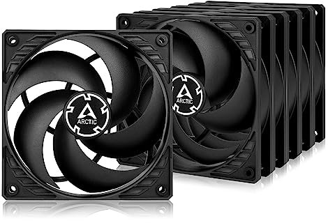 ARCTIC P12 (5 Pack) - PC Fan, 120mm Fan, PC Case Fan, Pressure-optimised, quiet motor, Computer, Fan Speed: 1800 rpm - Black