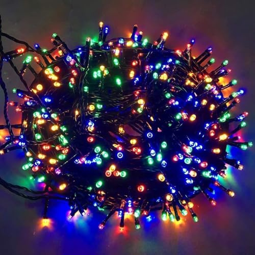 Avoalre Luci Natale con Batteria 300 LEDs 40M Catena Luminosa 8 Modalità 4 Colori Stringa Luci Impermeabile IP44 Luci Decorative per Interno Esterno Festa Albero di Natale, Rosso/Giallo/Blu/Verd