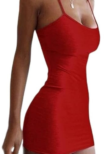 NJUDE Mode stretch miniklänning kvinnor sexiga remmar smal passform bodycon fest spaghettiband klänning sommar solid slingklänning