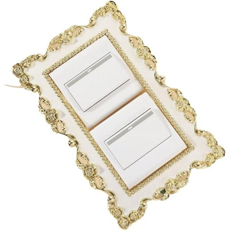 Pegatinas para interruptor de luz eléctrica, pegatinas de interruptor, decoración de interruptor, estilo retro, flores en relieve, interruptores y enchufes como pegatinas creativas, fundas protectoras