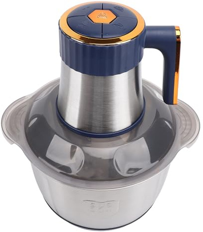 Picadora de Carne Eléctrica de 500 W con Recipiente de Acero Inoxidable de 5 L, Motor de Cobre para Cocina, Carne, Verduras, Cebolla, Ajo, Ensalada, Frutas, Nueces, Ligero y
