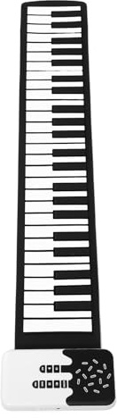 Handrullat Piano med 49 Tangenter med Högtalare, Fällbart Tangentbord, Flexibelt Elektroniskt Piano för Daglig Underhållning och Resor, Tillverkad Av Silikonmaterial, Säkert och