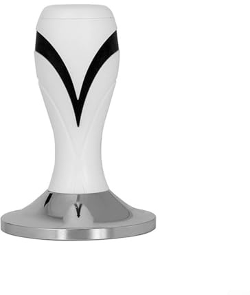 Advanced Coffee Tamper for Baristas Flat Base para resultados consistentes de preparación (blanco, 53 mm)