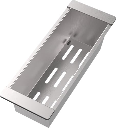 Villeroy & Boch Vassoio per accessori da cucina, inserto salvaspazio in acciaio inox, organizer da cucina da appendere al lavello della cucina, lunghezza 364 mm, rettangolare