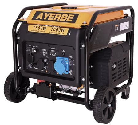 Generador inverter gasolina 7500 W con motor Kiotsu arranque eléctrico y salida 12 V