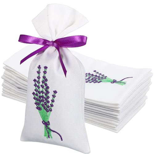 UPKOCH 12 Stücke Lavendel Beutel Leere Tasche Duft Lavendelsäckchen Süßigkeitstaschen Kordelzugbeutel Sack Duftsäckchen Lavendel Duft (Zufällige Stil)