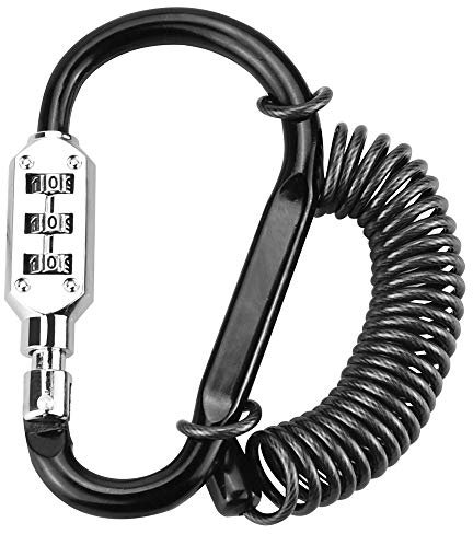 Favengo Kabelschloss Leicht Helmschloss Tragbar Fahrradschloss 150cm Kettenschloss Robust Zahlenschloss Sicher Spiralkabelschloss Motorradschloss Kinderwagenschloss für Motorradhelm Fahrradhelm Gepäck
