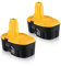 VANTTECH 2Pack 4.8Ah Ni-MH DC9096 Replacement Battery for Dewalt 18V Battery DE9098 DE9503 DE9039 DE9095 DE9096 DW9096 DW9095 DW9098 DC725