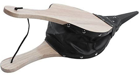 Fdit Soffietto per, Funzionamento Manuale Soffietto per Barbecue in Pelle Durevole in Legno Massello per Barbecue Soffietto per da Campeggio