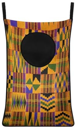 Jeiento Cesto portabiancheria da appendere in stile etnico tribale africano cesto da porta borsa portaoggetti da parete grande capacità cesti portabiancheria per risparmiare spazio