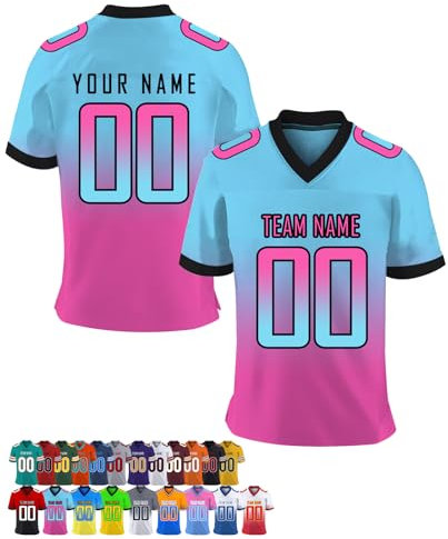 Personalisiertes American Football Trikot Benutzerdefinierte Herren Sporthemden Trikot Personalisierte Fußballtrikots mit Namen Nummer Angepasst Fußball-Team-Shirt für Frauen Männer Jugend Kind