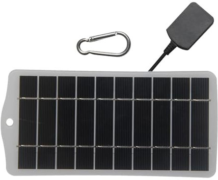 Solar Panel Charger, Portable Solar Charger, Camping Solar Charger, Outdoor Phone Charger, 17.8x8.8cm/7.01x3.46 Inches, Black, White, for Smartphones, Tablets, Camping Mobile Phone