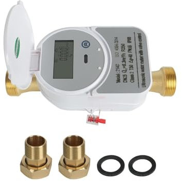 Tuya Zigbee Compteur d'eau intelligent à ultrasons contrôlé, affichage LCD de la date/alarmes de seuil, mesure de la quantité d'eau, consommation de débit d'eau IP68, Tuya Zigbee Hub Need (DN25)