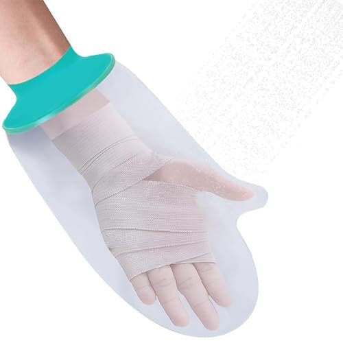 IGEAIIE Hand Cast Cover, Waterproof Cast Protector for Shower, Reusable Hand Cover for Bandages, Wrist & Finger Protection, Plaster Cast Bag for Wound Care, Surgery Recovery & Injury Protection