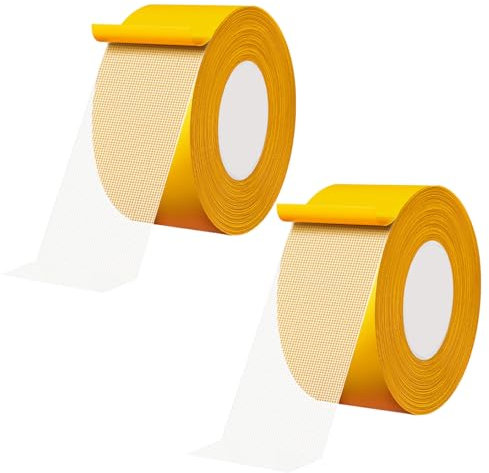 Qrity 2 Rollos Cinta Adhesiva de Doble Cara, 40mm x 20m Cinta de Instalación Resistente, Cintas Adhesivas para Alfombras, Suelos, Pared