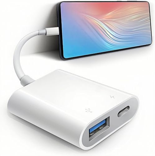 cyclingkit Lightning USB Adapter mit 10W Ladeport Adapter usb3.0 auf Lightning Kamera OTG Kabel für iPad für iPhone 14 13 12 11 Pro Max SE XR USB Stick MIDI usw [Mifi-Zertifizierung]
