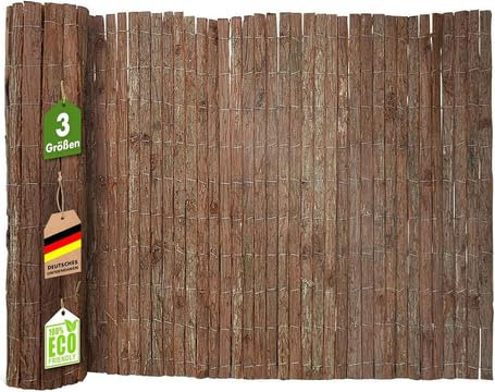 Floordirekt - Esterilla de corteza de árbol de 100 x 300 cm - Protección visual de corteza de árbol para balcón y jardín - Esterilla de protección visual - Valla de corteza - Valla de jardín