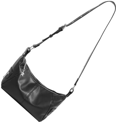 Bolso De Hombro para Mujer Embragues Noche PU Axila con Cierre Cremallera Eslingas Sillas Montar Hombro para Mujer