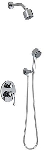 Conjunto de ducha empotrada, válvula mezcladora caja preempotrada en la pared, cabezal multifunción ABS