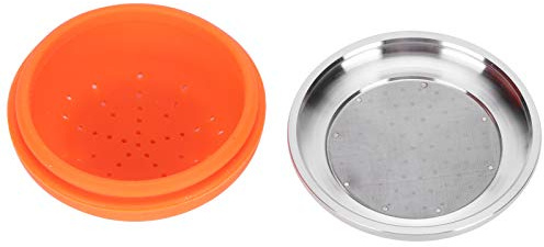 Stylebest Påfyllningsbar Kaffekapselsats, Silikon och Rostfritt Stål Kaffefilterkopp för -maskiner, Inkluderar Borste, Sked och Klämma, 42x18 Mm