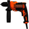 Black+Decker 550W 1-Gang Schlagbohrmaschine (Schlagbohrer, 13mm Schnellspannbohrfutter, Konstanter Rechts-/Linkslauf, Griffgummierung, Zweihandgriff, inkl HSS Bohrer, 1x Steinbohrer) BEH550