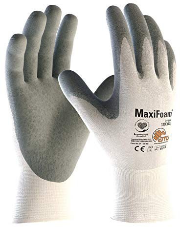 ATG Handschuhe 34-800 Nylon-Strickhandschuhe MaxiFoam weiß/grau 11