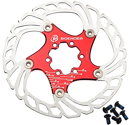 Boenoea Disco Freno a Disco per Bicicletta 140mm 160mm 180mm 203mm Disco Freno per Bicicletta Disco Freno flottante Blocco,(6 bulloni)
