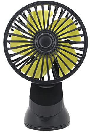 MoreChioce Mini Auto Ventilator, 3 Geschwindigkeits Kühlluft-Umwälzventilator 360 ° Drehbarer USB Starker Wind Tischventilator mit Saugnapf für Auto-Armaturenbrett-Windschutzscheiben-Schreibtisch