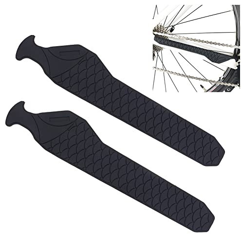 OLYCRAFT 2 Stück Mountainbike Kettenstrebenschutz MTB Fahrrad Unterrohr Rahmenschutz Silikon Fahrradrahmenschutz Kettenschutz Pad Fahrradkettenschutz Aufkleber Schützen Sie Ihr Fahrrad Vor Kratzern