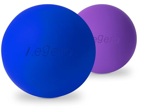 Massage Lacrosse Balls for Myofascial Release,Yoga Deep Tissue Massage,Trigger Point Therapy and Foot Plantar Fasciitis,Muscle Soreness Massager Ball (2Pack,Deep Blue and Purple)