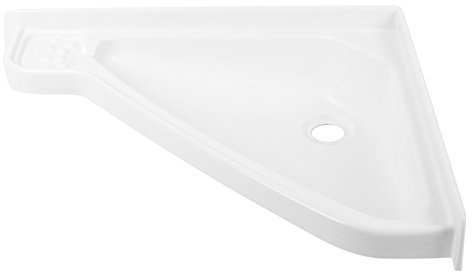 Wamovo Eckwaschbecken klein 41,5 x 35 x 60 cm, Kunststoff Waschbecken weiß für Wohnwagen, Wohnmobil