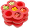 Navaris Boite Conservation de Bebe - 3x Bac a Glacons avec Couvercle en Silicone Alimentaire avec 7 Compartiments pour Congelation Puree Portion Repas - Moule à Glacon Congelateur