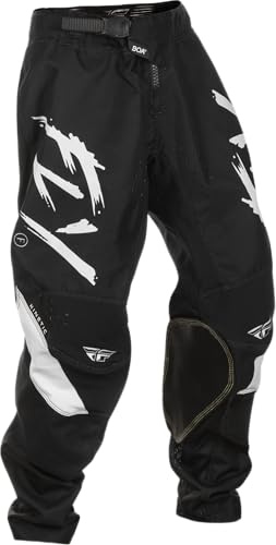 Fly Racing Youth Kinetic Stoke Pantalones (negro/blanco, US 24)