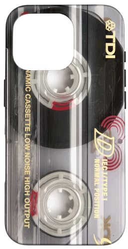 Cassette Tape Retro 1980s 90s Audio Vintage Technology Case for iPhone 16 Pro